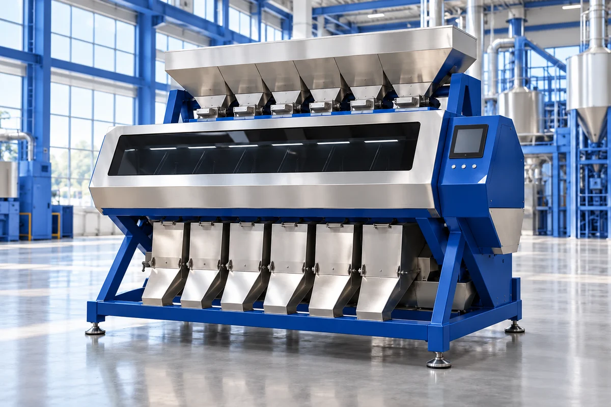 New blue and stainless steel rice optical sorting machine